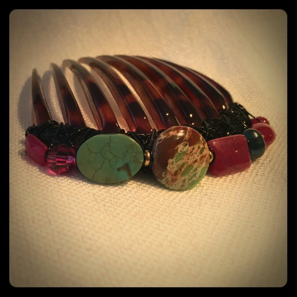 Colette Malouf semi precious‎ stone hair accessory